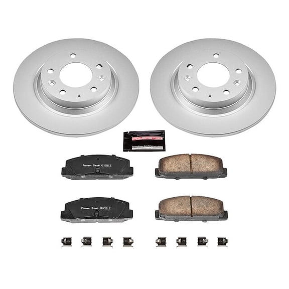 Rear Brake Pad and Rotor Kit - Compatible with 2003 Mazda Protege Mazdaspeed - Power Stop