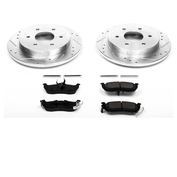 Rear Brake Pad and Rotor Kit - Compatible with 2004 - 2015 Nissan TITAN 2005 2006 2007 2008 2009 2010 2011 2012 2013 2014