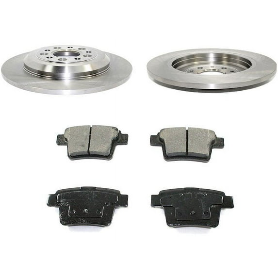 Rear Brake Pad and Rotor Kit - Compatible with 2005 - 2007 Ford Five Hundred 2006