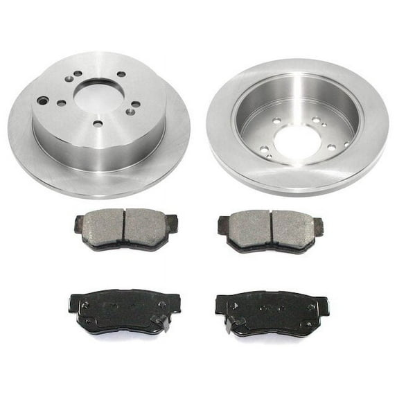 Rear Brake Pad and Rotor Kit - Compatible with 2005 - 2010 Kia Sportage AWD 2006 2007 2008 2009