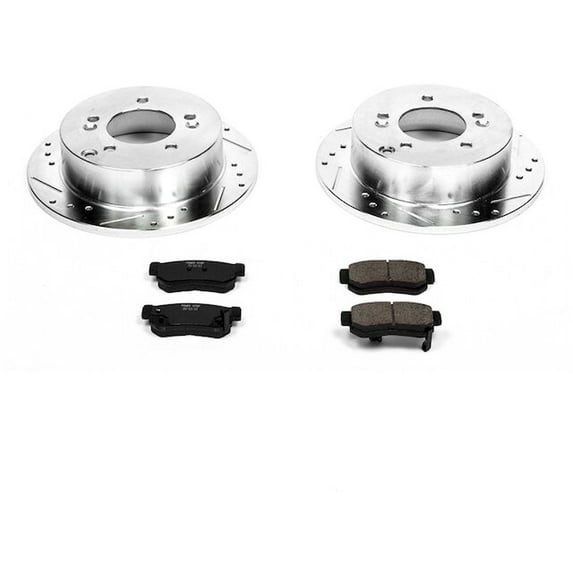 Rear Brake Pad and Rotor Kit - Compatible with 2005 - 2010 Kia Sportage FWD 2006 2007 2008 2009
