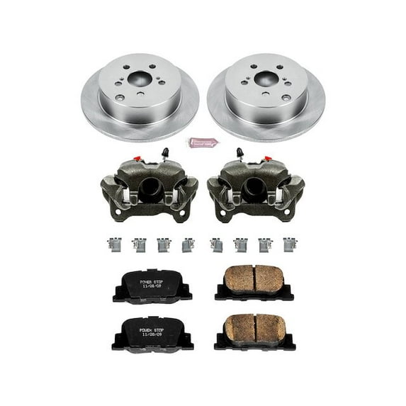 Rear Brake Pad and Rotor Kit - Compatible with 2005 - 2010 Scion tC - Power Stop
