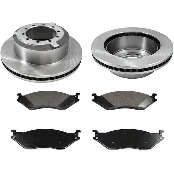 Rear Brake Pad and Rotor Kit - Compatible with 2005 - 2016 Ford F-450 Super Duty 2006 2007 2008 2009 2010 2011 2012 2013 2014 2015