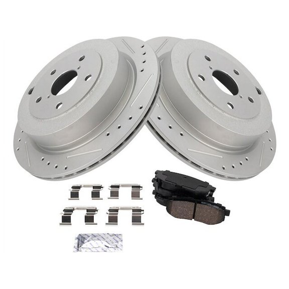 Rear Brake Pad and Rotor Kit - Compatible with 2006 - 2007 Subaru B9 Tribeca