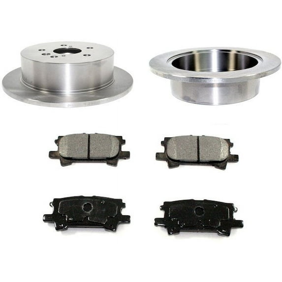 Rear Brake Pad and Rotor Kit - Compatible with 2006 - 2008 RX400h 2007