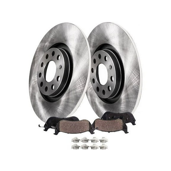 Rear Brake Pad and Rotor Kit - Compatible with 2006 - 2008 Volkswagen Passat 2007