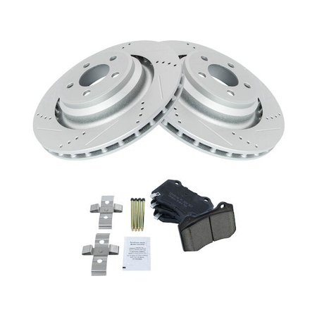 Rear Brake Pad and Rotor Kit - Compatible with 2006 - 2010, 2012 - 2017 Dodge Charger S.R.T.8 2007 2008 2009 2013 2014 2015 2016