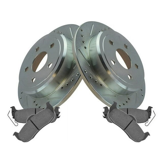Rear Brake Pad and Rotor Kit - Compatible with 2006 - 2010 Jeep Commander 2007 2008 2009
