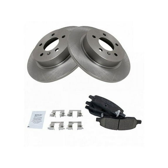 Rear Brake Pad and Rotor Kit - Compatible with 2006 - 2011 Cadillac DTS 2007 2008 2009 2010