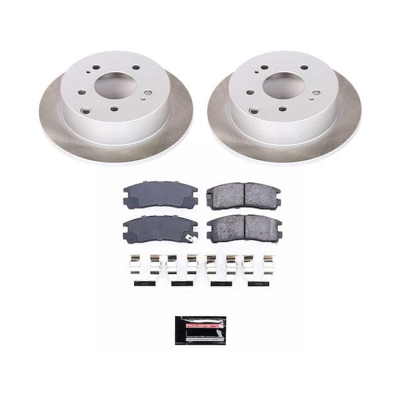 Rear Brake Pad and Rotor Kit - Compatible with 2006 - 2012 Mitsubishi Eclipse 2.4L 4-Cylinder 2007 2008 2009 2010 2011