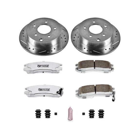 Rear Brake Pad and Rotor Kit - Compatible with 2006 - 2012 Mitsubishi Eclipse 2.4L 4-Cylinder 2007 2008 2009 2010 2011