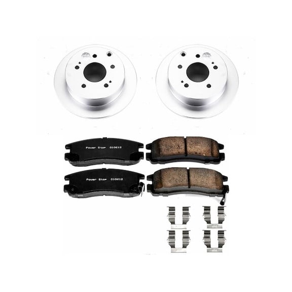 Rear Brake Pad and Rotor Kit - Compatible with 2006 - 2012 Mitsubishi Eclipse 2.4L 4-Cylinder 2007 2008 2009 2010 2011