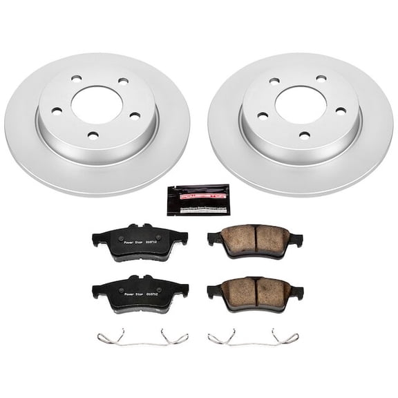 Rear Brake Pad and Rotor Kit - Compatible with 2006 - 2013 Mazda 3 i 2.0L 4-Cylinder 2007 2008 2009 2010 2011 2012
