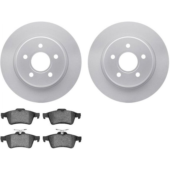 Rear Brake Pad and Rotor Kit - Compatible with 2006 - 2013 Volvo C70 2007 2008 2009 2010 2011 2012