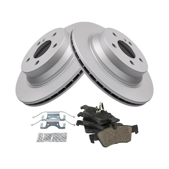 Rear Brake Pad and Rotor Kit - Compatible with 2006 - 2016 Mercedes-Benz E350 2007 2008 2009 2010 2011 2012 2013 2014 2015