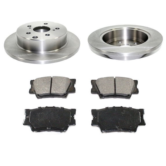 Rear Brake Pad and Rotor Kit - Compatible with 2006 - 2018 Toyota RAV4 2007 2008 2009 2010 2011 2012 2013 2014 2015 2016 2017