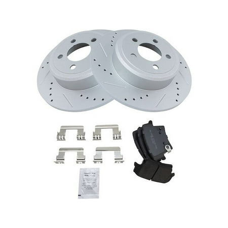 Rear Brake Pad and Rotor Kit - Compatible with 2006 - 2019 Dodge Charger 2007 2008 2009 2010 2011 2012 2013 2014 2015 2016 2017 2018