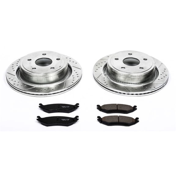 Rear Brake Pad and Rotor Kit - Compatible with 2007 - 2009 Chrysler Aspen 2008