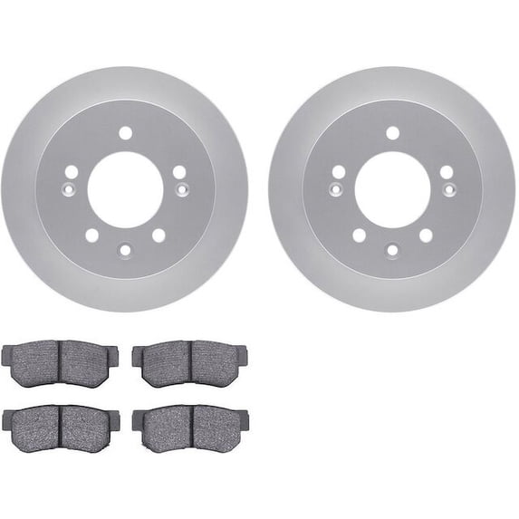 Rear Brake Pad and Rotor Kit - Compatible with 2007 - 2009 Hyundai Elantra 2008