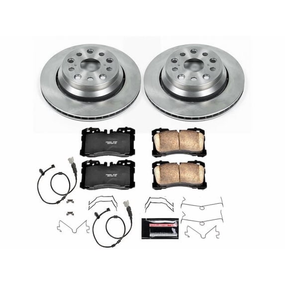 Rear Brake Pad and Rotor Kit - Compatible with 2007 - 2009 Lexus LS460 - Power Stop