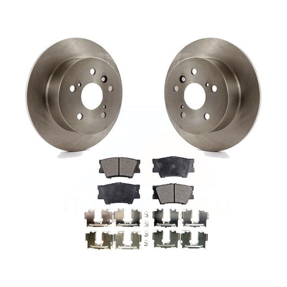 Rear Brake Pad and Rotor Kit - Compatible with 2007 - 2011 Toyota Camry - HQ Brakes