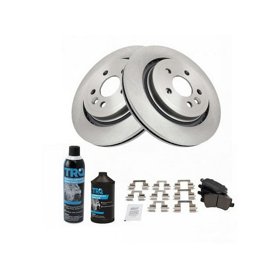 Rear Brake Pad and Rotor Kit - Compatible with 2007 - 2012, 2015 - 2016 Volvo S80 2008 2009 2010 2011