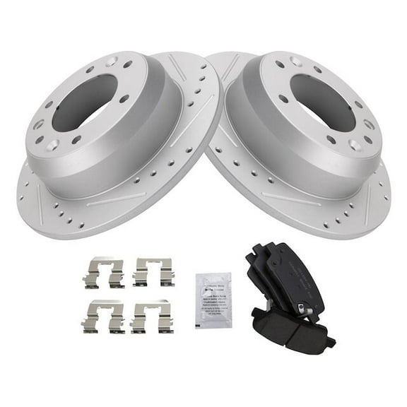 Rear Brake Pad and Rotor Kit - Compatible with 2007 - 2012 Kia Sedona 2008 2009 2010 2011