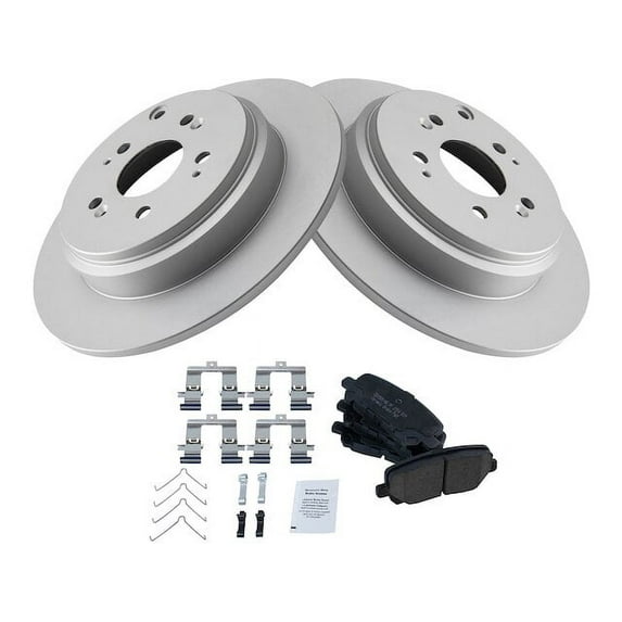 Rear Brake Pad and Rotor Kit - Compatible with 2007 - 2013 Acura MDX 2008 2009 2010 2011 2012