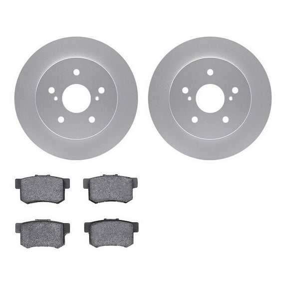 Rear Brake Pad and Rotor Kit - Compatible with 2007 - 2013 Suzuki SX4 - Dynamic Friction