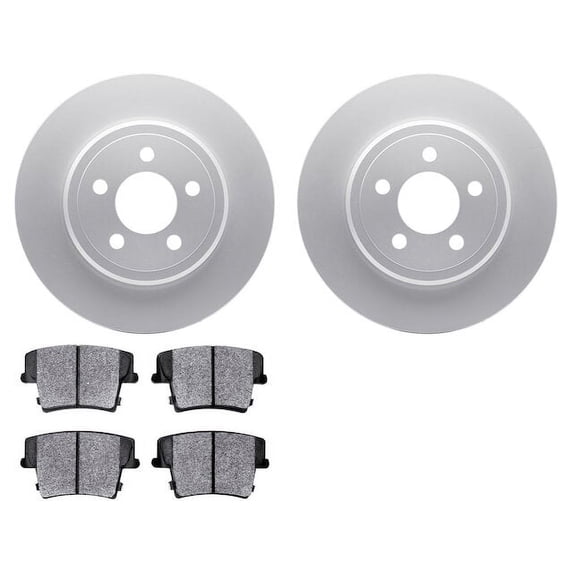 Rear Brake Pad and Rotor Kit - Compatible with 2007, 2014 - 2021 Dodge Charger - Dynamic Friction