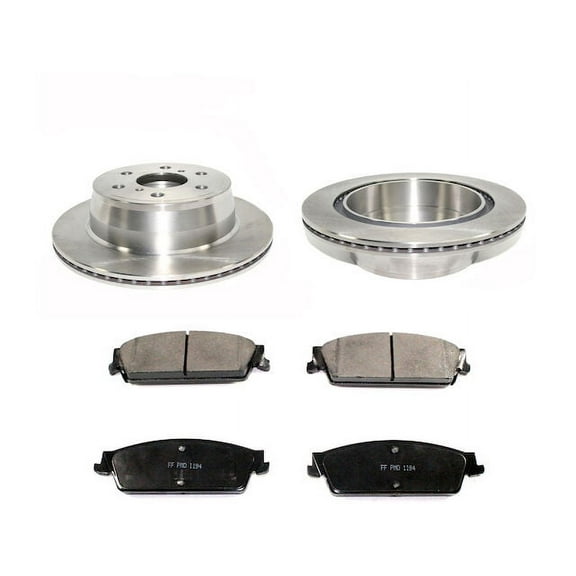 Rear Brake Pad and Rotor Kit - Compatible with 2007 - 2014 Cadillac Escalade 2008 2009 2010 2011 2012 2013