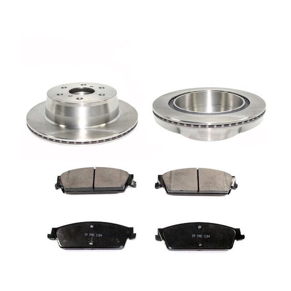 Rear Brake Pad and Rotor Kit - Compatible with 2007 - 2014 Chevy Tahoe 2008 2009 2010 2011 2012 2013