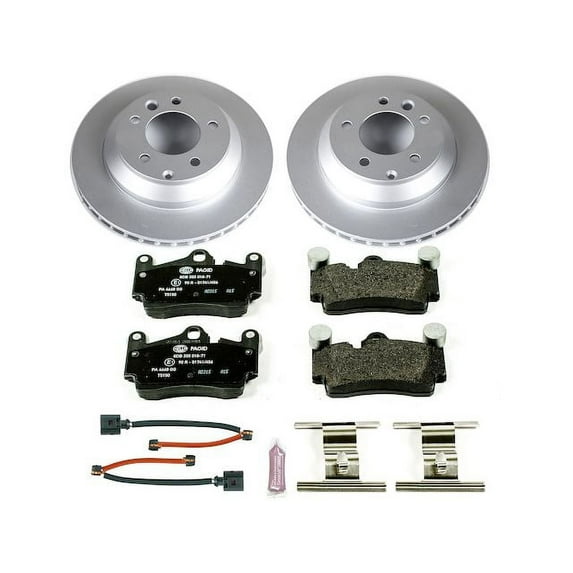 Rear Brake Pad and Rotor Kit - Compatible with 2007 - 2015 Audi Q7 2008 2009 2010 2011 2012 2013 2014