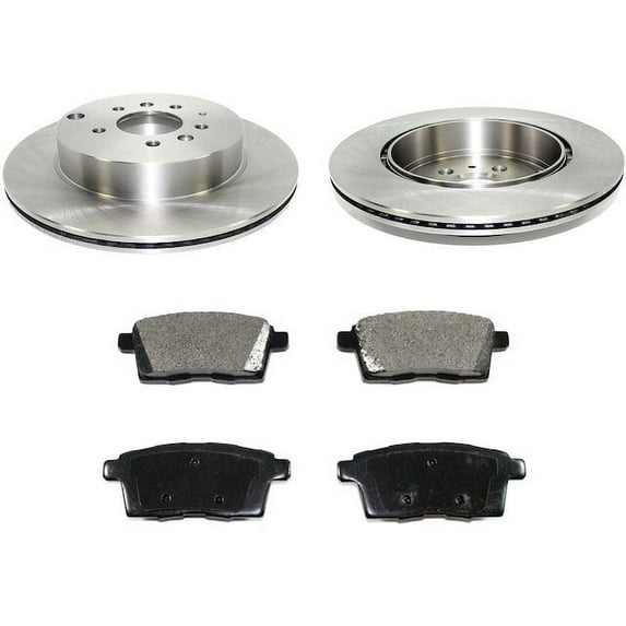 Rear Brake Pad and Rotor Kit - Compatible with 2007 - 2015 Mazda CX-9 2008 2009 2010 2011 2012 2013 2014