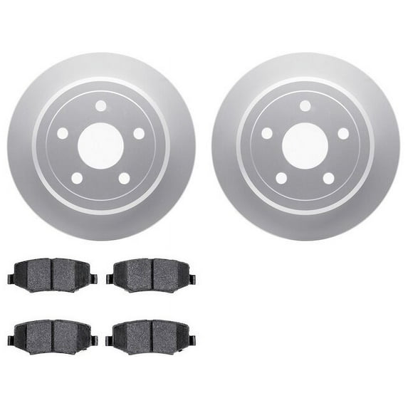 Rear Brake Pad and Rotor Kit - Compatible with 2007 - 2018 Jeep Wrangler 2008 2009 2010 2011 2012 2013 2014 2015 2016 2017