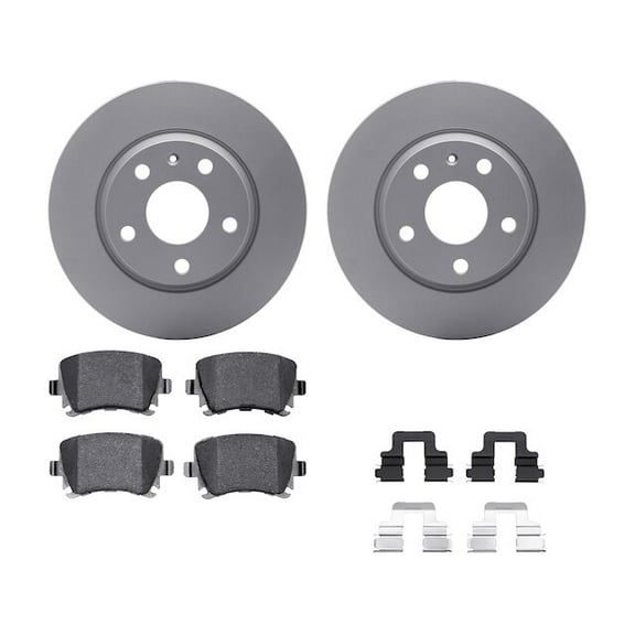 Rear Brake Pad and Rotor Kit - Compatible with 2008 - 2009 Audi TT