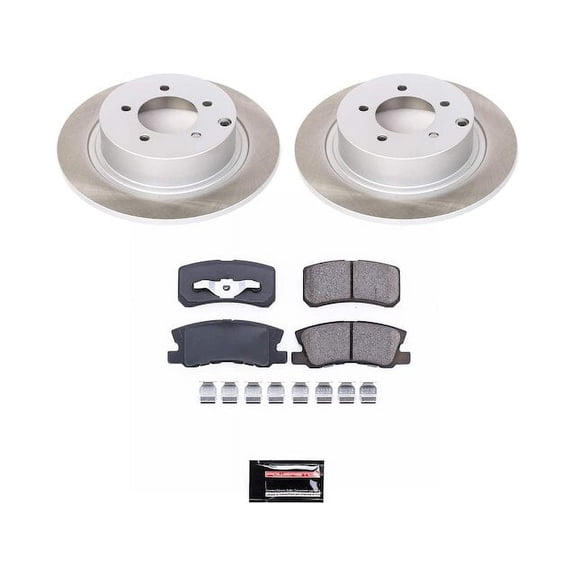 Rear Brake Pad and Rotor Kit - Compatible with 2008 - 2009 Dodge Caliber SRT-4 - Power Stop