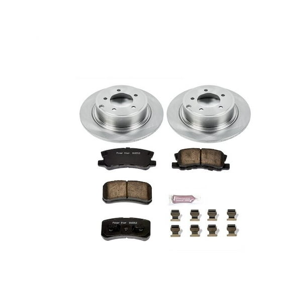 Rear Brake Pad and Rotor Kit - Compatible with 2008 - 2009 Dodge Caliber SRT-4 - Power Stop