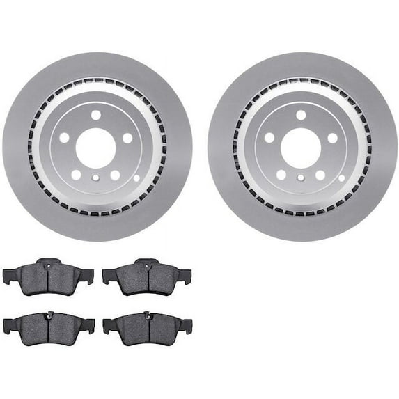 Rear Brake Pad and Rotor Kit - Compatible with 2008 - 2012 Mercedes-Benz GL550 - Dynamic Friction