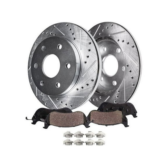 Rear Brake Pad and Rotor Kit - Compatible with 2008 - 2014 Dodge Avenger 2009 2010 2011 2012 2013