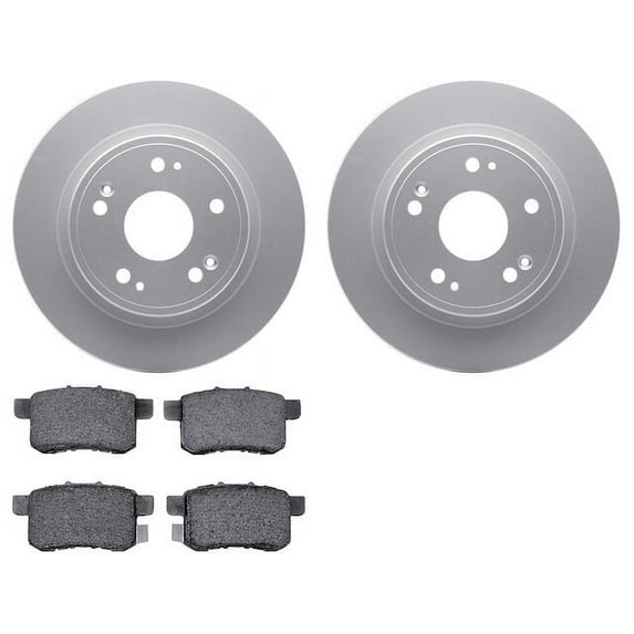 Rear Brake Pad and Rotor Kit - Compatible with 2008 - 2017 Honda Accord Sedan - Dynamic Friction