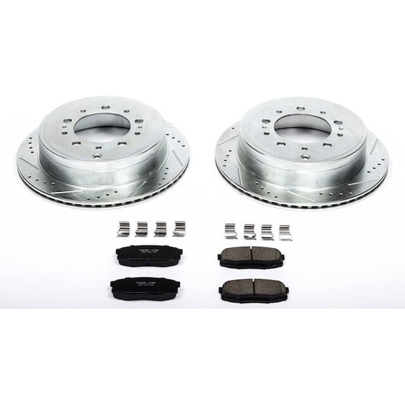 Rear Brake Pad and Rotor Kit - Compatible with 2008 - 2022 Toyota Sequoia 2009 2010 2011 2012 2013 2014 2015 2016 2017 2018 2019 2020 2021