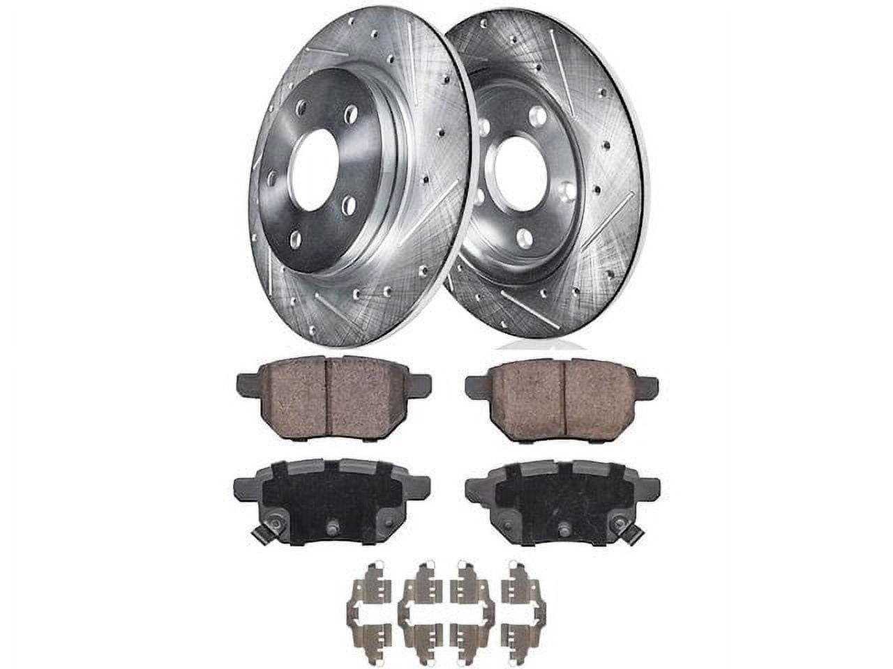 Rear Brake Pad and Rotor Kit - Compatible with 2009 - 2013 Toyota ...