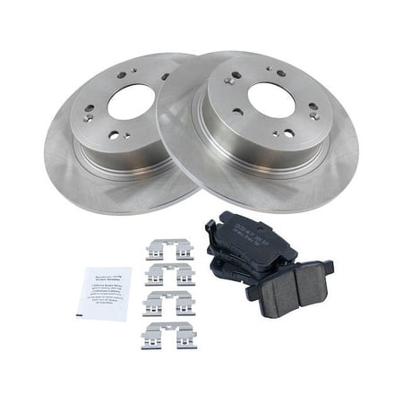 Rear Brake Pad and Rotor Kit - Compatible with 2009 - 2014 Acura TSX 2010 2011 2012 2013