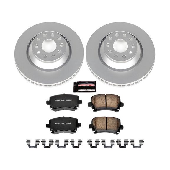Rear Brake Pad and Rotor Kit - Compatible with 2009 - 2016 Volkswagen CC 3.6L V6 2010 2011 2012 2013 2014 2015