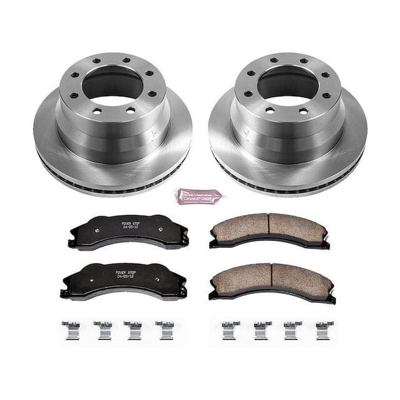 Rear Brake Pad and Rotor Kit - Compatible with 2009 - 2020 GMC Savana 3500 - Power Stop
