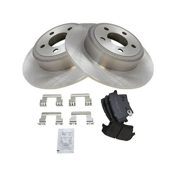 Rear Brake Pad and Rotor Kit - Compatible with 2009 - 2021 Dodge Challenger 2010 2011 2012 2013 2014 2015 2016 2017 2018 2019 2020
