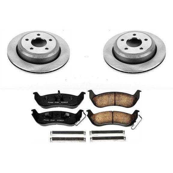 Rear Brake Pad and Rotor Kit - Compatible with 2010 - 2011 Ford Ranger - Power Stop