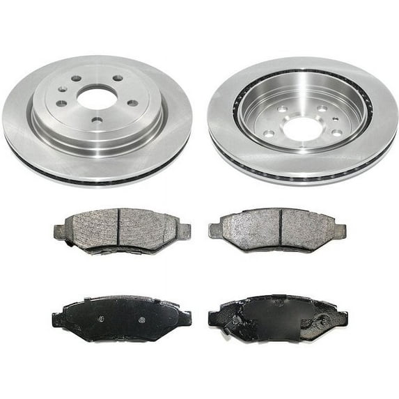 Rear Brake Pad and Rotor Kit - Compatible with 2010 - 2015 Chevy Camaro 3.6L V6 2011 2012 2013 2014