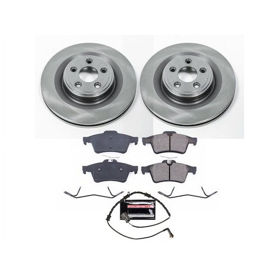 Rear Brake Pad and Rotor Kit - Compatible with 2010 - 2015 Jaguar XK 2011 2012 2013 2014